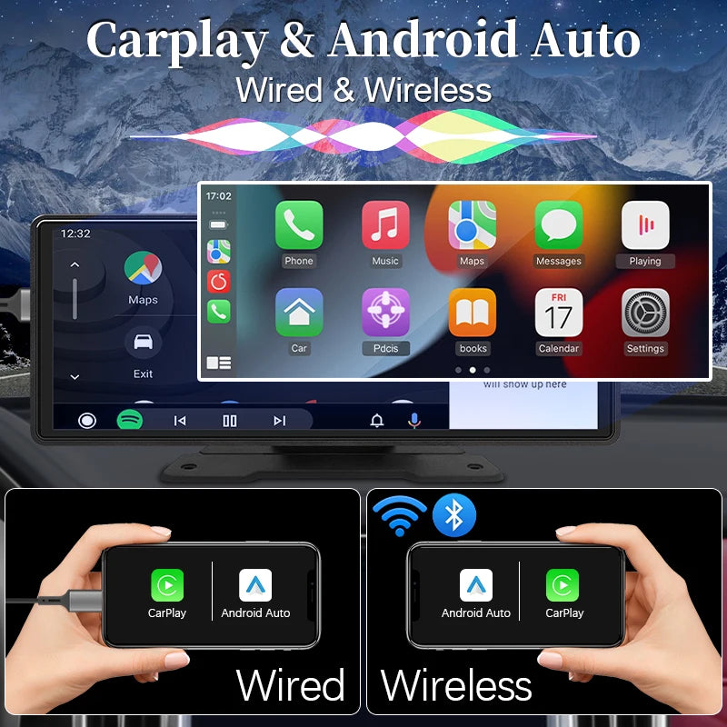 CarPlay + camera de recul / Android Auto, Écran HD avec Bluetooth & USB